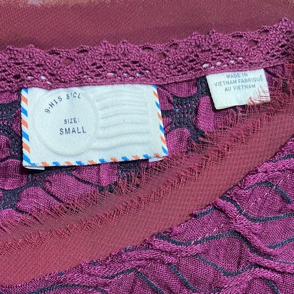 Anthropologie Postmark Textured Plum Blouse - Picture 2 of 7